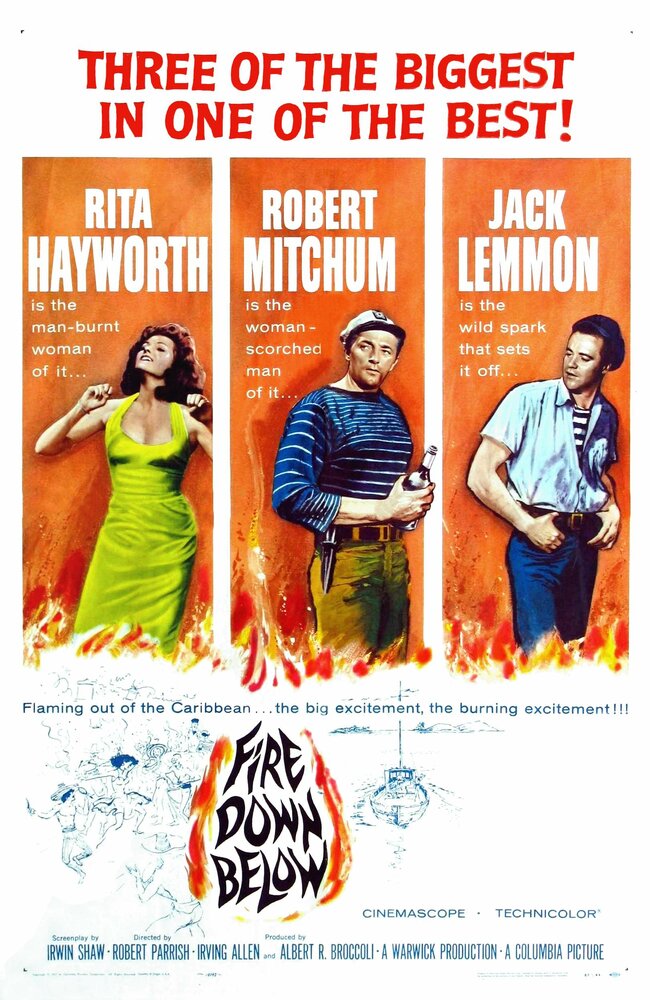 Огонь из преисподней (1957) постер